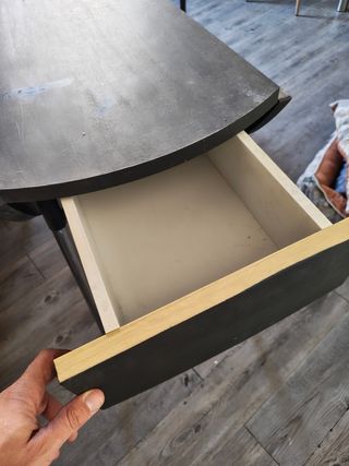 Mesa redonda plegable madera y metal