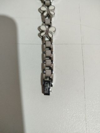 Reloj Lotus Mujer Mariposas Plata Blanco