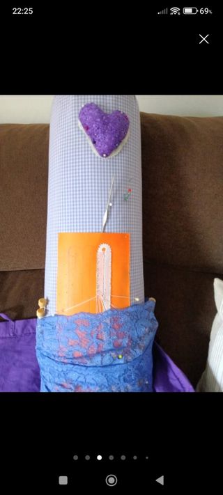 Bolso patchwork morado y floral