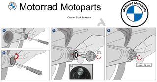 Tope cardán + tapa embellecedor buje motos BMW
