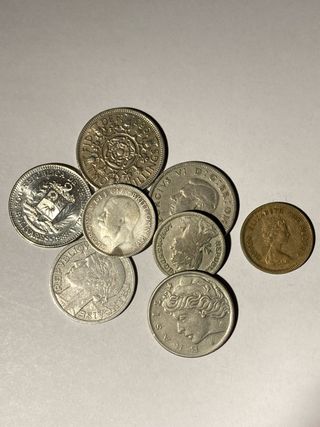 Lote de monedas antiguas variadas