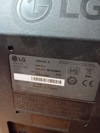 Pantalla de ordenador LG negra