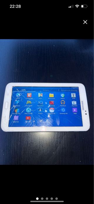 Tablet Samsung Blanca Pantalla Rota