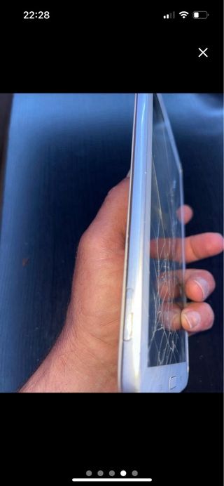 Tablet Samsung Blanca Pantalla Rota