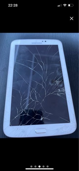 Tablet Samsung Blanca Pantalla Rota