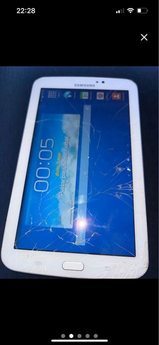 Tablet Samsung Blanca Pantalla Rota
