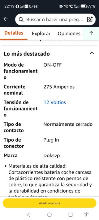 cortacorrientes Bateria Coche,camión 12V/24V