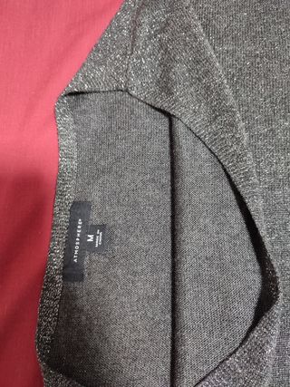 Vestido de punto plateado talla M