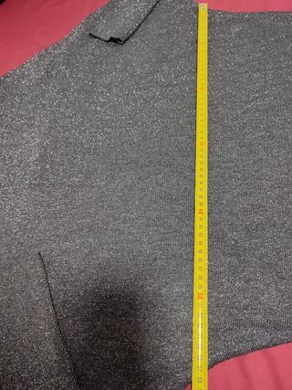 Vestido de punto plateado talla M