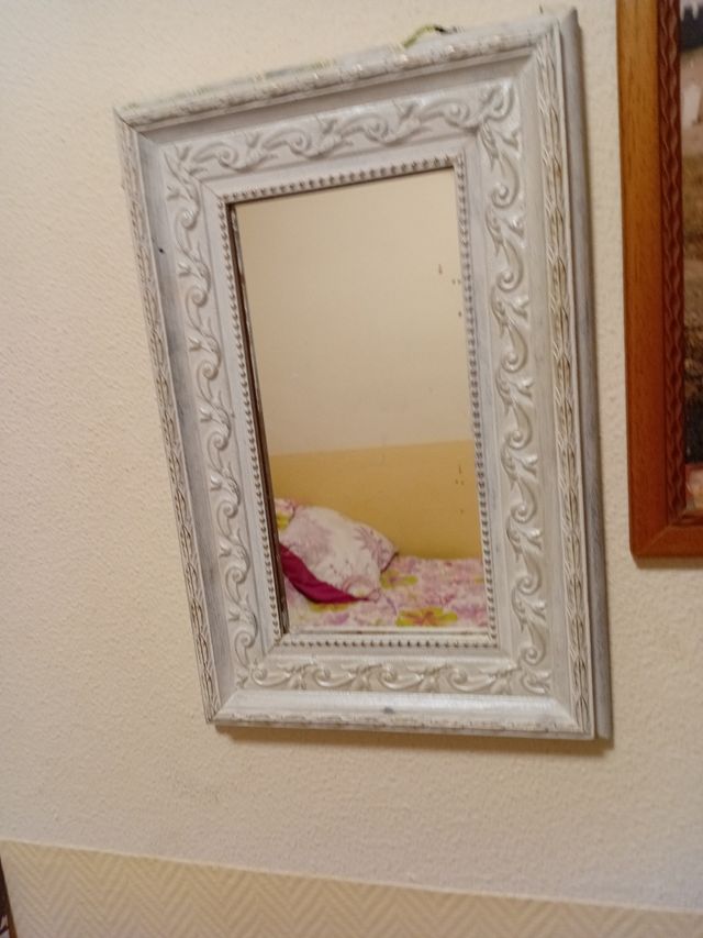 Espejo decorativo marco blanco