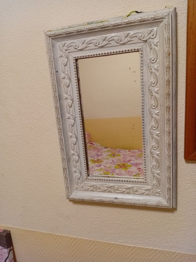 Espejo decorativo marco blanco