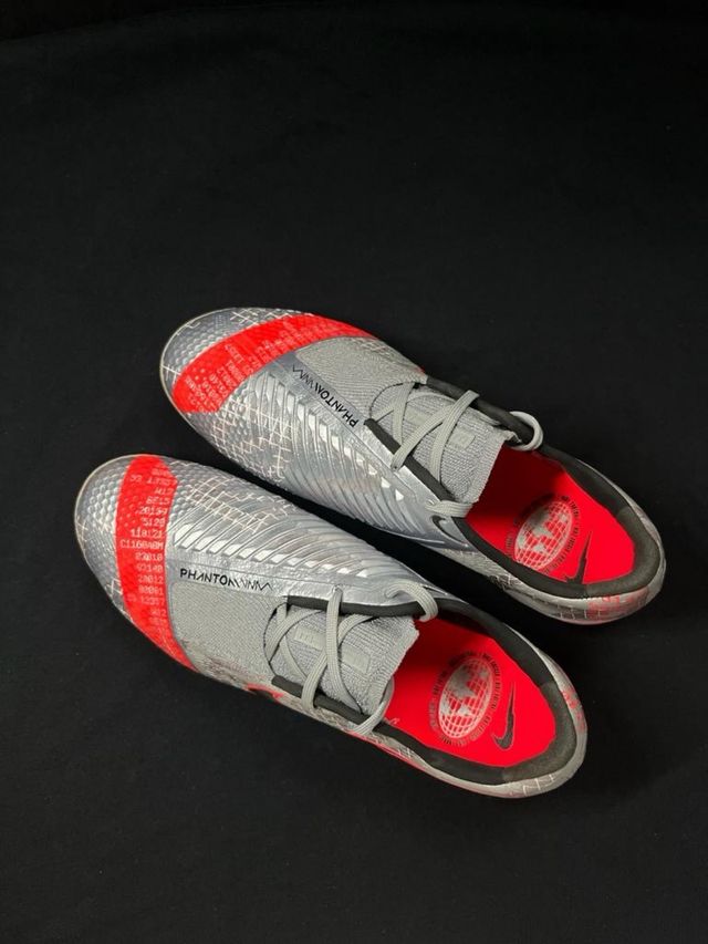Botas Fútbol Nuevas Nike Phantom Gris/Rojo