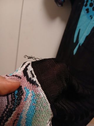 Mini abito trasparente nero multicolor