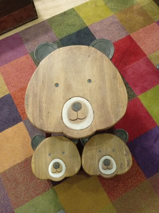 Tavolino in legno e 2 panche per bambini