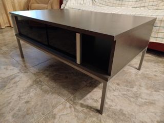 Mesa de centro moderna metal y madera