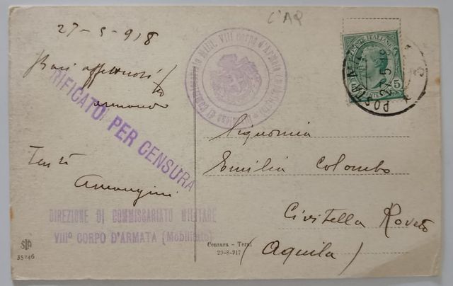 Cartolina d'epoca Avezzano Terremoto 1915