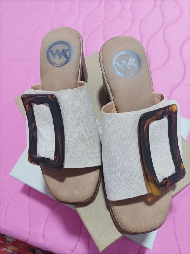 Cuña Yute Clásica Talla 37 Beige