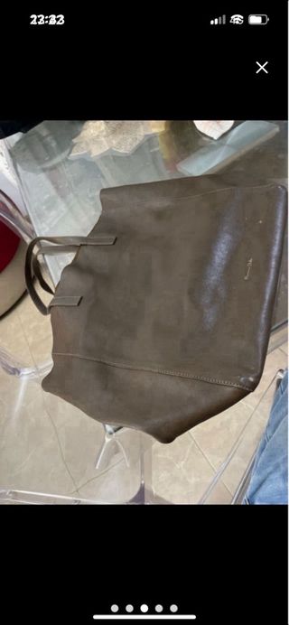 Bolso Massimo Dutti Marrón Cuero