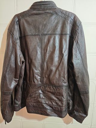 Bomber in vera pelle marrone