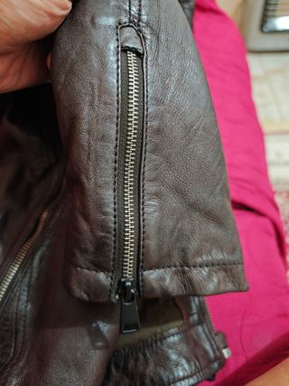 Bomber in vera pelle marrone