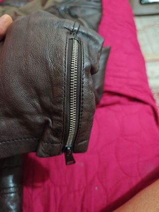 Bomber in vera pelle marrone