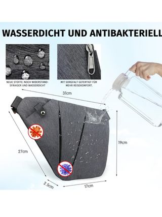 Bandolera antirrobo negra