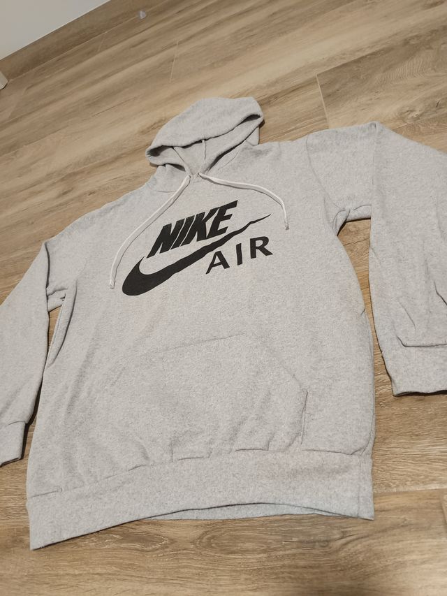 Sudadera Nike Air Hoodie gris unisex con capucha