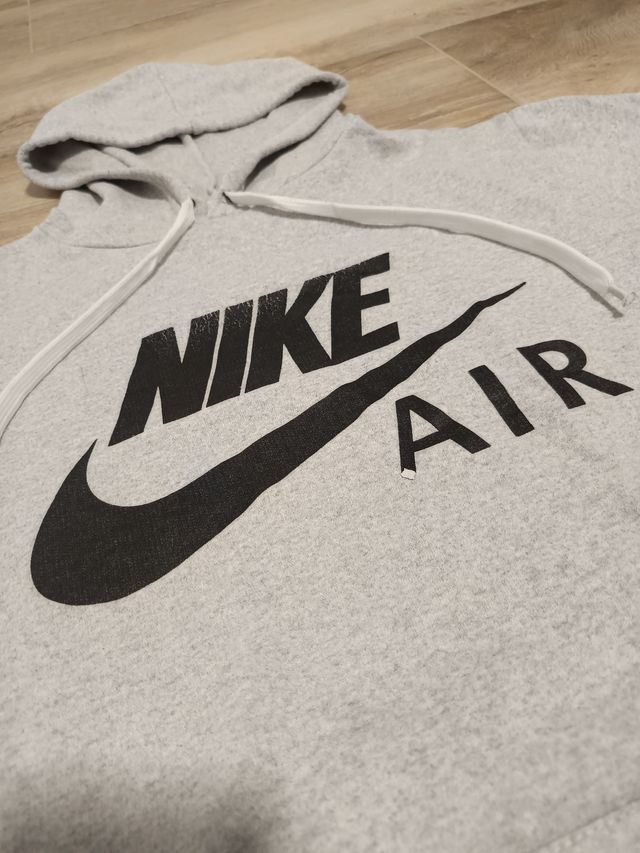 Sudadera Nike Air Hoodie gris unisex con capucha