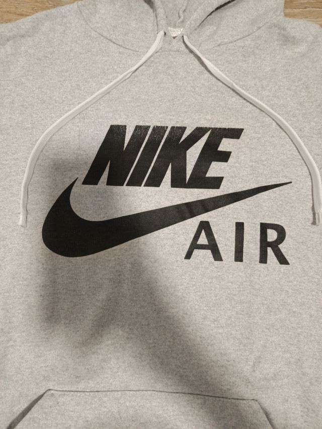 Sudadera Nike Air Hoodie gris unisex con capucha