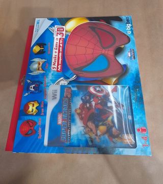 NUEVO.Juego Wii Marvel Super Heroes 3D+5 Máscaras 