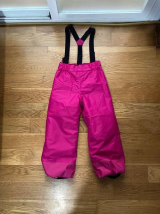 Pantalones de nieve con tirantes rosas 5 años
