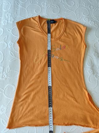 T-shirt Salsa Vintage Laranja Tamanho M