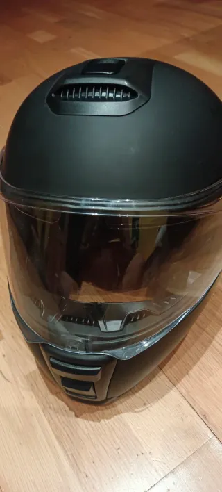 Casco de moto integral negro