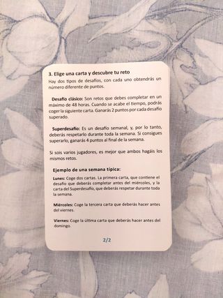 Juego de cartas reto personal Ciao Comfort Zone