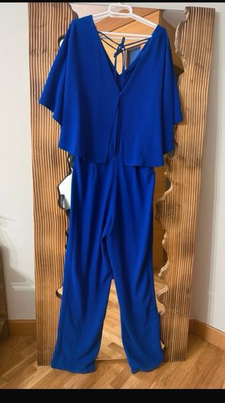 Mono azul eléctrico con capa talla única