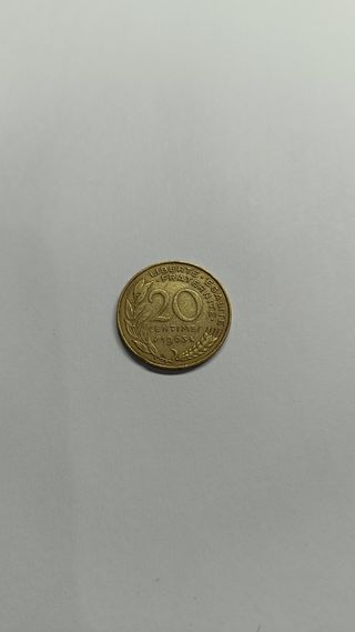 Moneda de 20 céntimos Francia 1963