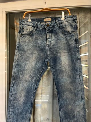 Pantalón Vaquero Bershka Skinny de Hombre