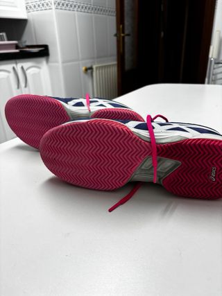 Zapatillas pádel Asics azul/rosa