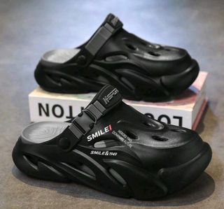 Zapatillas tipo zueco hombre negras