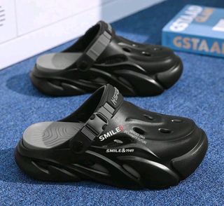 Zapatillas tipo zueco hombre negras