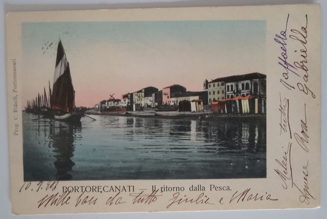 Cartolina d'epoca 1925 - Porto Recanati