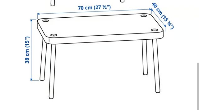 Mesa auxiliar negra patas metálicas NUEVA!