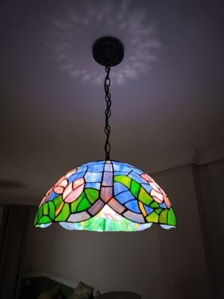 Lámpara Tiffany Vidriera Multicolor