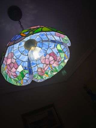Lámpara Tiffany Vidriera Multicolor