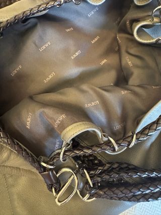 Bolso Loewe Gris Piel Grande