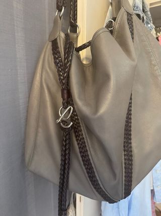 Bolso Loewe Gris Piel Grande