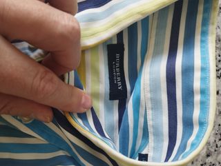 Camisa Burberry Talla XL Rayas Multicolor