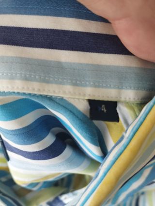 Camisa Burberry Talla XL Rayas Multicolor