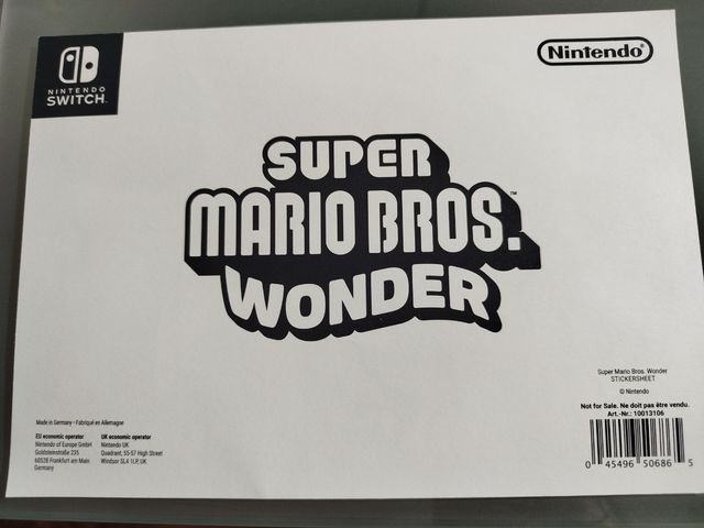 Pegatinas Super Mario Bros Wonder Nintendo