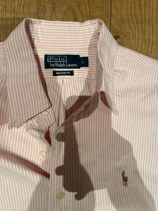 Camisa Polo Ralph Lauren rosa rayas Talla L